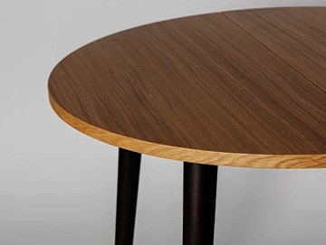 Кухонный раздвижной круглый стол Шпон Дуба д. 100 см МДФ в Элисте - предосмотр 3