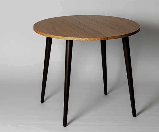 Кухонный стол круглый Шпон Дуба д. 90 см МДФ в Элисте - изображение