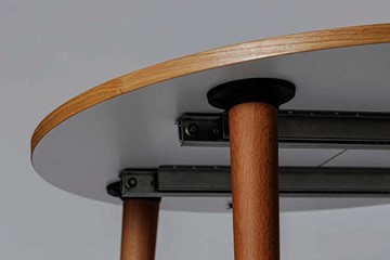 Кухонный стол круглый Шпон Дуба д. 90 см МДФ в Элисте - предосмотр 7