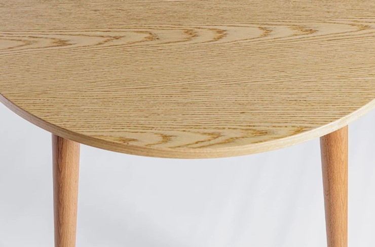 Кухонный раздвижной круглый стол Шпон Дуба 677 С д. 100 см МДФ в Элисте - изображение 18