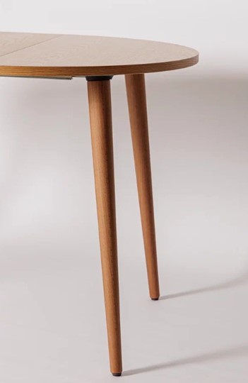 Кухонный раздвижной круглый стол Шпон Дуба 677 С д. 100 см МДФ в Элисте - изображение 20