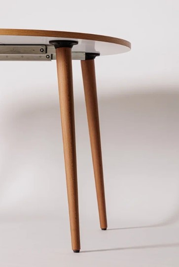 Кухонный раздвижной круглый стол Шпон Дуба 677 С д. 100 см МДФ в Элисте - изображение 21