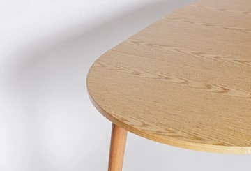 Кухонный раздвижной круглый стол Шпон Дуба 677 С д. 100 см МДФ в Элисте - предосмотр 7