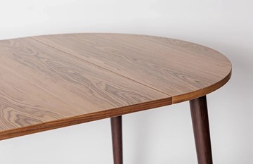 Кухонный стол круглый Шпон Ореха д. 100 см МДФ ножки орех в Элисте - предосмотр 17