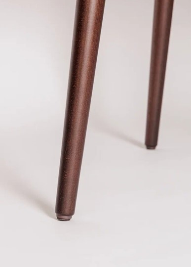 Кухонный раздвижной круглый стол Шпон Ореха д. 100 см МДФ ножки вишня в Элисте - изображение 5