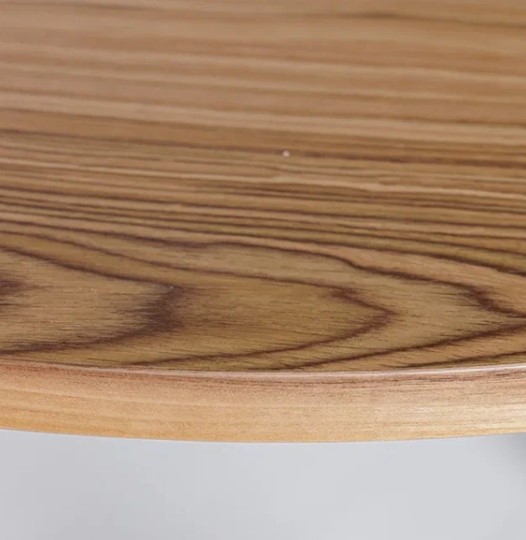 Кухонный стол круглый Шпон Ореха д. 90 см МДФ ножки темный орех в Элисте - изображение 3