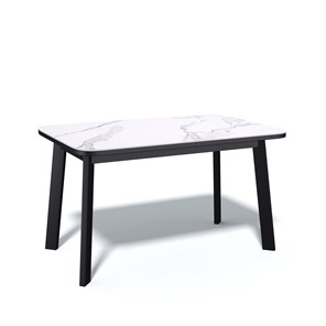 Кухонный стол раздвижной AA1200 (черный/керамика мрамор белый) в Элисте