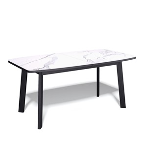 Кухонный раскладной стол AA1400 (черный/керамика мрамор белый) в Элисте