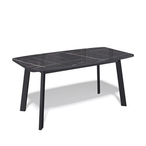 Кухонный стол раскладной AA1400 (черный/стекло камень черный глянец) в Элисте - предосмотр