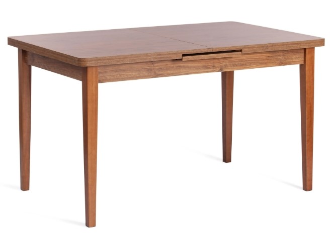 Кухонный стол раскладной AISHA (mod. 1151) ЛДСП+меламин/дерево граб, 130+35х80х75, walnut (орех) в Элисте - изображение 3