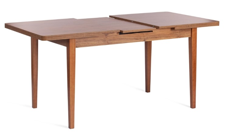 Кухонный стол раскладной AISHA (mod. 1151) ЛДСП+меламин/дерево граб, 130+35х80х75, walnut (орех) в Элисте - изображение 4