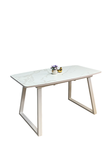 Кухонный стол раскладной AZ1400 (белый/керамика мрамор белый) в Элисте - предосмотр