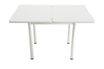 Кухонный стол раскладной Бари дерево №8 (стекло белое/черный) в Элисте - предосмотр 4