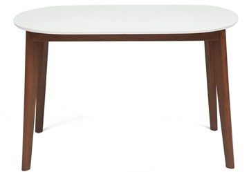 Кухонный стол раскладной BOSCO (Боско) бук/мдф 120+30x80x75 Белый/Коричневый арт.11258 в Элисте