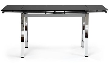 Кухонный стол раздвижной CAMPANA ( mod. 346 ) металл/стекло 70x110/170x76, хром/черный арт.11413 в Элисте - предосмотр