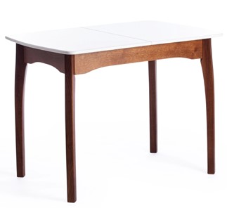 Кухонный раздвижной стол Caterina, бук/мдф, 100+30x70x75, коричневый, белый арт.15856 в Элисте - предосмотр