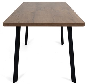 Кухонный стол раздвижной Дали-1L(ноги черные, дуб табако) в Элисте - предосмотр 4