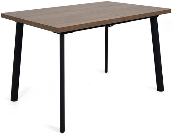 Кухонный стол раздвижной Дали-1L(ноги черные, дуб табако) в Элисте - изображение
