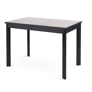 Кухонный раскладной стол Dikline L110 Хромикс белый/ножки черные в Элисте - предосмотр