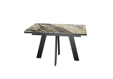Кухонный стол раздвижной DikLine SKM120 Керамика Amadeus/подстолье черное/опоры черные в Элисте - предосмотр