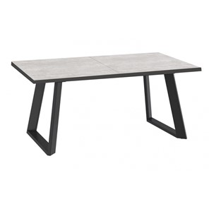 Кухонный стол раздвижной Dikline ZL160 Хромикс белый/ножки черные в Элисте