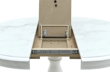 Кухонный раскладной стол Фабрицио-1 Glass, Круг 1000, фотопечать (Мрамор 4) в Элисте - предосмотр 8
