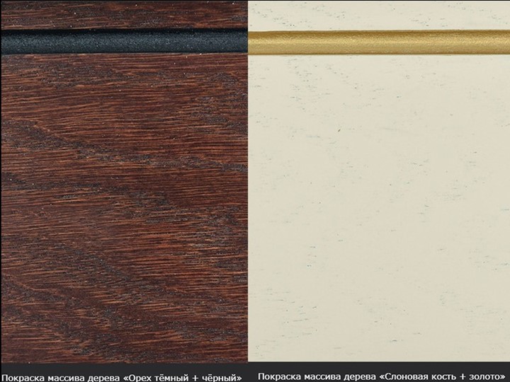 Кухонный стол раскладной Фабрицио-1 исп. Эллипс, Тон 8 Покраска + патина с прорисовкой (на столешнице) в Элисте - изображение 8