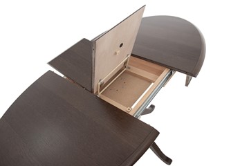Кухонный раздвижной стол Фабрицио-1 исп. Эллипс, Тон 9 Покраска + патина с прорисовкой (на столешнице) в Элисте - предосмотр 6