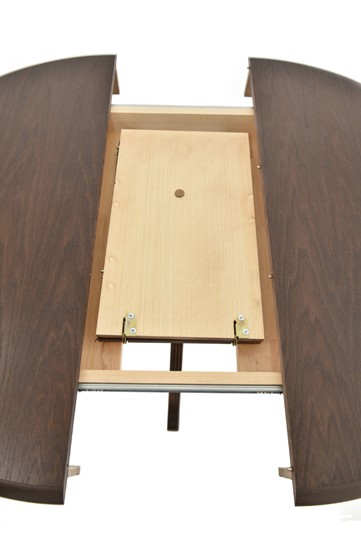 Кухонный раскладной стол Фабрицио-1 исп. Круг 1000, Тон 4 (Морилка/Эмаль) в Элисте - изображение 6