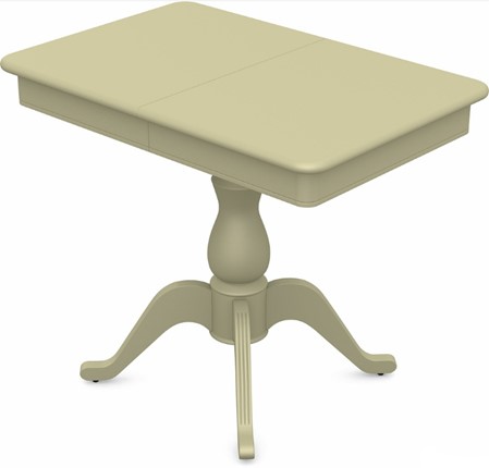 Кухонный стол раздвижной Фабрицио-1 исп. Мини 1100, Тон 10 Покраска + патина с прорисовкой (на столешнице) в Элисте - изображение