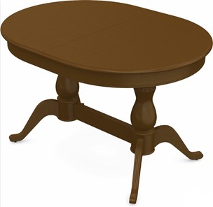 Раздвижной стол Фабрицио-2 исп. Овал 1200, Тон 2 Покраска + патина с прорисовкой (на столешнице) в Элисте
