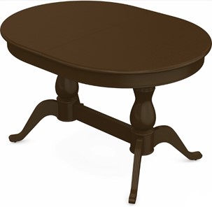 Кухонный раздвижной стол Фабрицио-2 исп. Овал 1200, Тон 4 Покраска + патина с прорисовкой (на столешнице) в Элисте