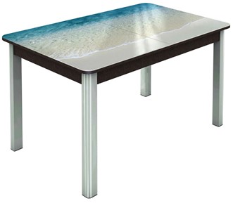 Кухонный стол раскладной Гамбург исп. 2, ноги метал. крашеные №23 (Exclusive h110/венге) в Элисте - предосмотр