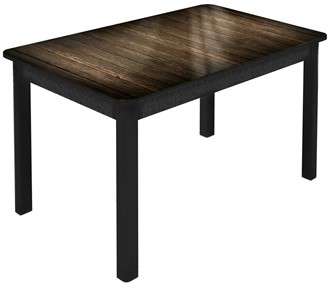 Кухонный раздвижной стол Гамбург исп. 2, ноги метал. крашеные №23 (Exclusive h125/черный) в Элисте - предосмотр