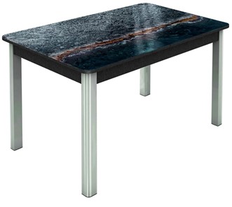 Кухонный стол раскладной Гамбург исп. 2, ноги метал. крашеные №23 (Exclusive h138/черный) в Элисте