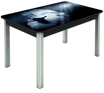 Раздвижной стол Гамбург исп. 2, ноги метал. крашеные №23 (Exclusive h165/черный) в Элисте - предосмотр