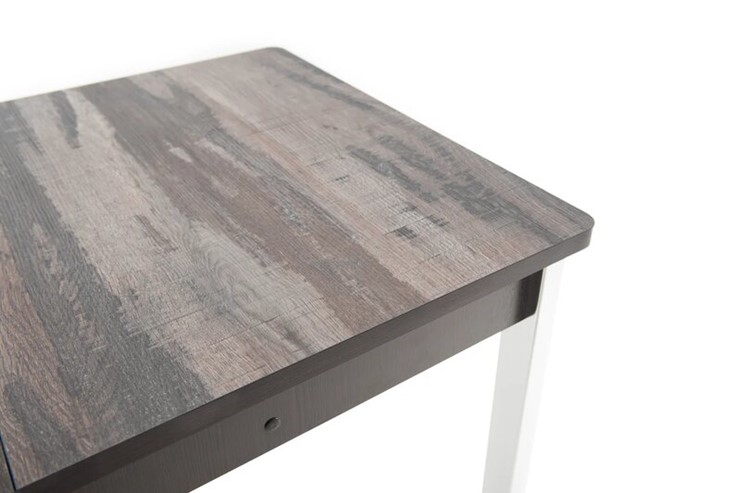 Кухонный стол раздвижной Гамбург исп. 2, Пластик (Дерево темное, опоры хром) в Элисте - изображение 3