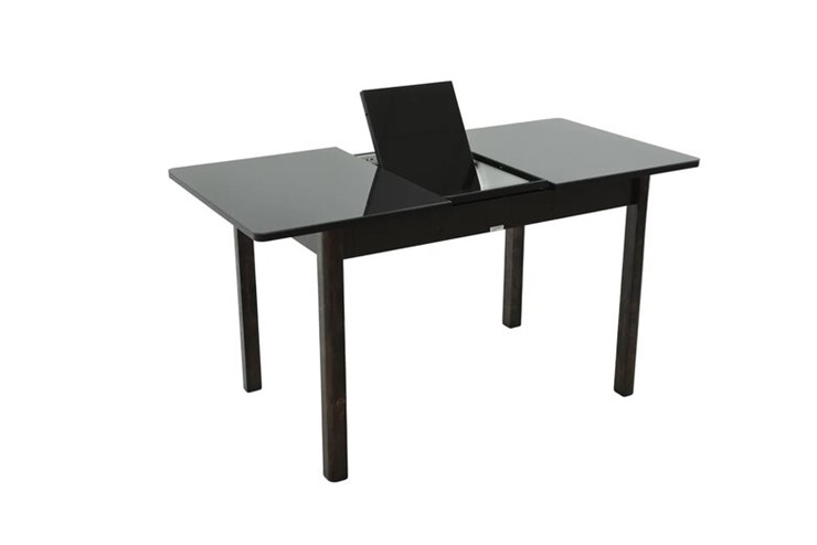 Обеденный раздвижной стол Гамбург исп. мини, ноги металл крашеный №23, Стекло (Коричневое) в Элисте - изображение 5