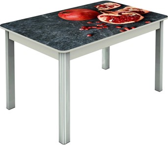 Кухонный стол раздвижной Гамбург исп.2 ноги метал. крашеные №23, Фотопечать (Фрукты №31) в Элисте