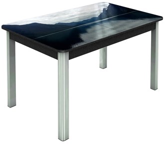 Кухонный стол раскладной Гамбург Мини, ноги метал. крашеные №23 (Exclusive h116/черный) в Элисте - предосмотр