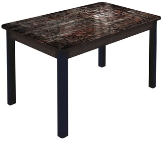 Кухонный стол раскладной Гамбург Мини, ноги метал. крашеные №23 (Exclusive h127/венге) в Элисте - предосмотр