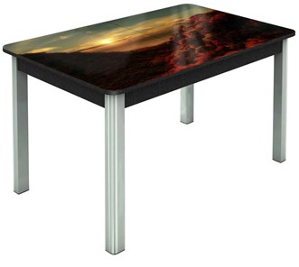 Кухонный стол раздвижной Гамбург Мини, ноги метал. крашеные №23 (Exclusive h131/черный) в Элисте - предосмотр