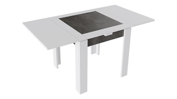 Кухонный раздвижной стол Хьюстон тип 3 (Белый/Ателье темный) в Элисте - предосмотр 1