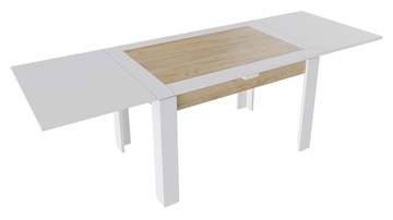 Обеденный раздвижной стол Хьюстон тип 4 (Белый/Дуб Крафт золотой) в Элисте - предосмотр 1