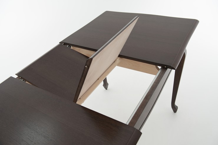 Кухонный стол раскладной Кабриоль 1400х800, тон 7 Покраска + патина с прорисовкой (на столешнице) в Элисте - изображение 5