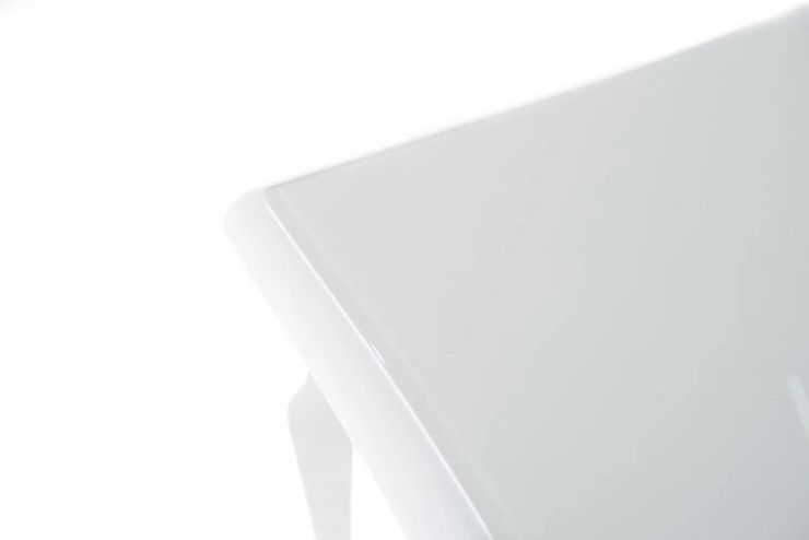 Кухонный стол раскладной Кабриоль GLASS 1200х800, (Тон 9 - Эмаль белая + Белое стекло) в Элисте - изображение 6