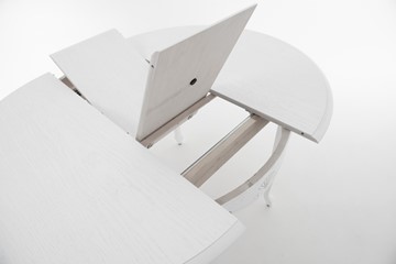 Кухонный стол раскладной Кабриоль исп. Круг 1050, тон 2 Покраска + патина с прорисовкой (на столешнице) в Элисте - предосмотр 4