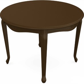 Обеденный раздвижной стол Кабриоль исп. Круг 1050, тон 4 Покраска + патина с прорисовкой (на столешнице) в Элисте