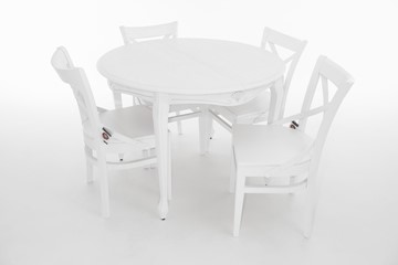 Стол раздвижной Кабриоль исп. Круг 1050, тон 9 Покраска + патина с прорисовкой (на столешнице) в Элисте - предосмотр 6