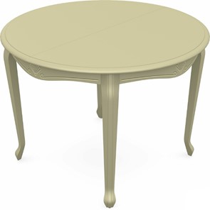 Обеденный раздвижной стол Кабриоль исп. Круг 1250, тон 10 Покраска + патина с прорисовкой (на столешнице) в Элисте